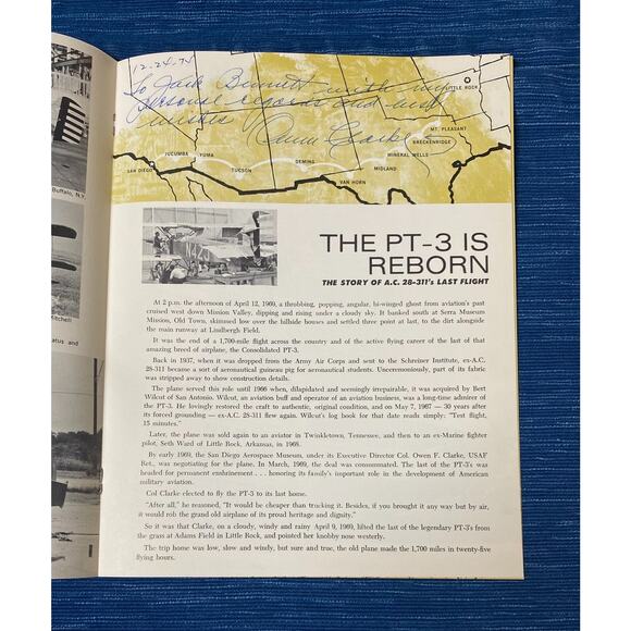 Vintage 1970's Aero-space Museum San Diego Altitude 400 Feet Signed Pamphlet 15B - Picture 2 of 4